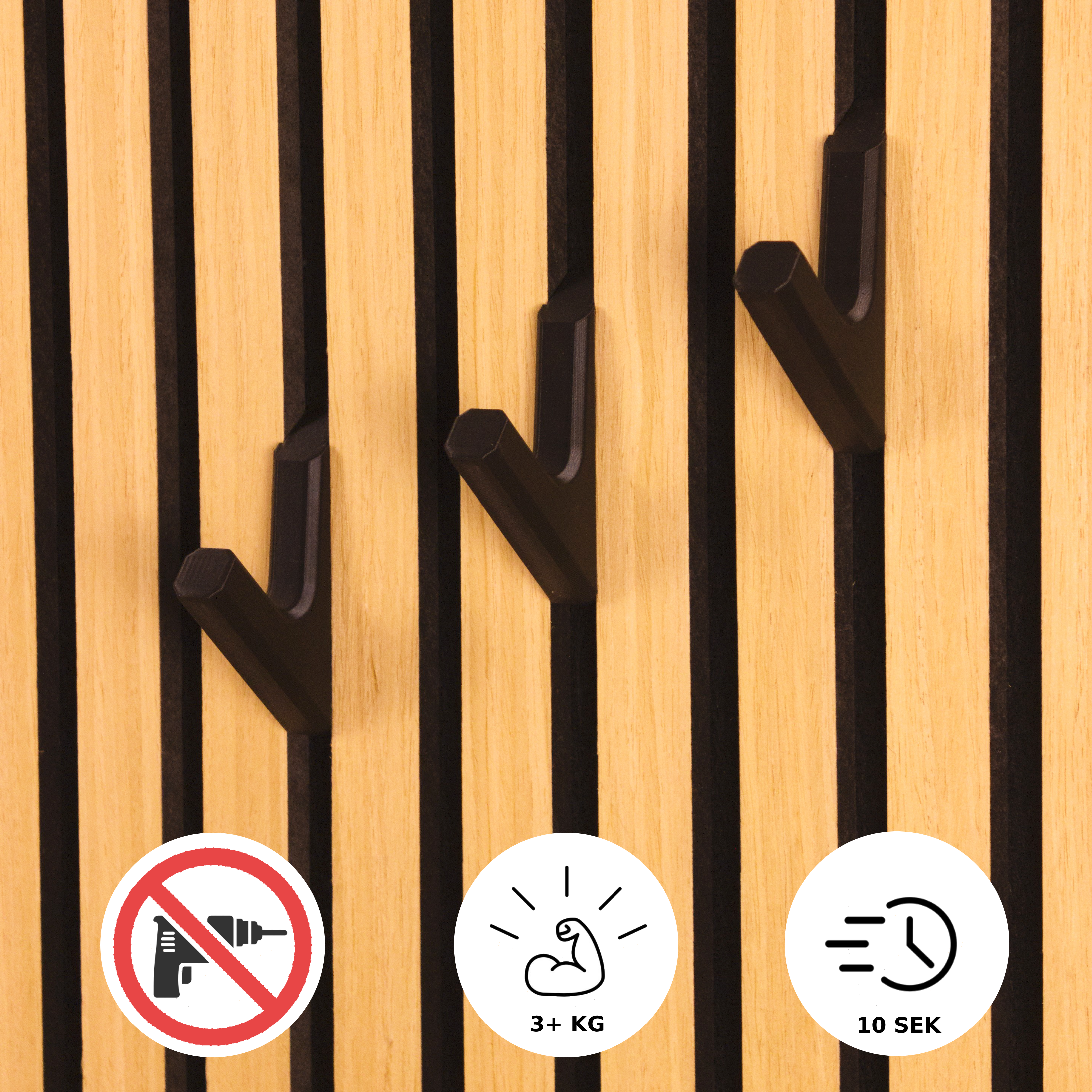 Knage til akustikpanel (1 stk)