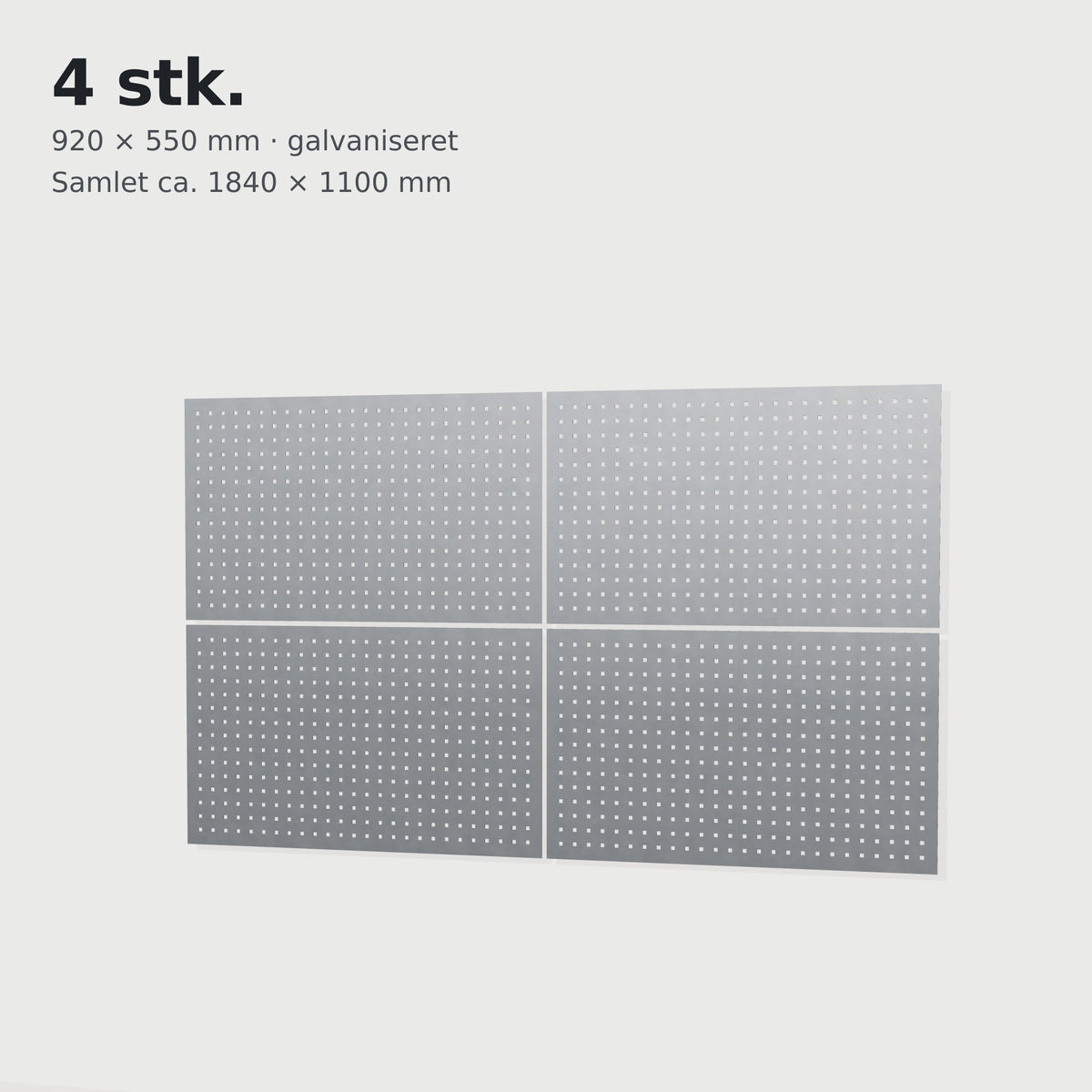 Tool board - galvanized - 920 x 550 mm (4 pcs.)